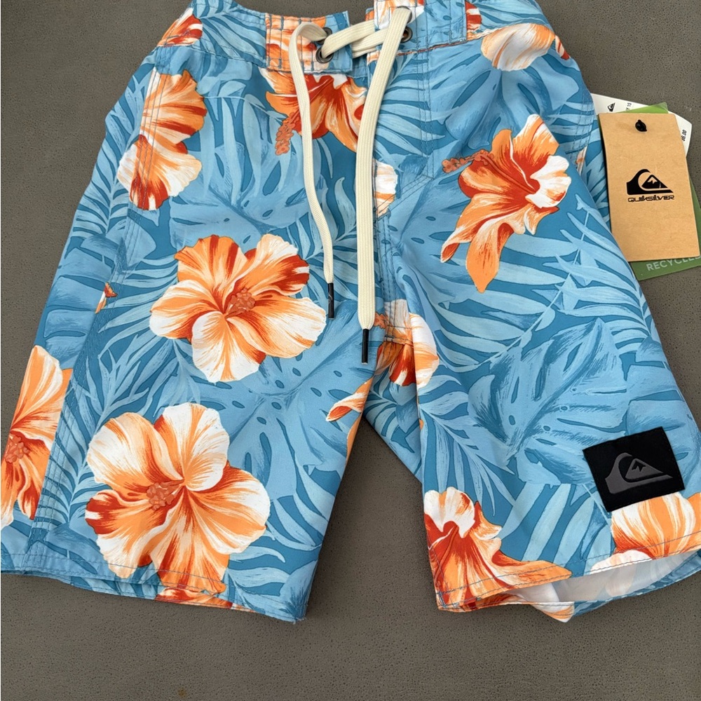 Quiksilver Vibrant Blue and Orange Board Shorts